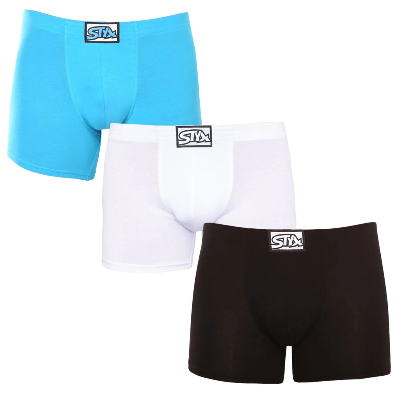3PACK pánské boxerky Styx long klasická guma vícebarevné (3F96019) L, trenky / trenýrky