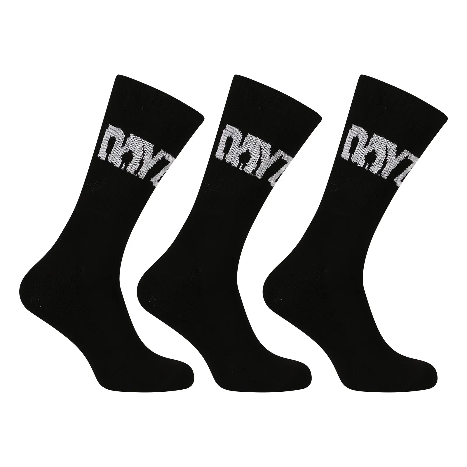 3PACK ponožky DAYZ vysoké černé SURVIVOR (BI245)