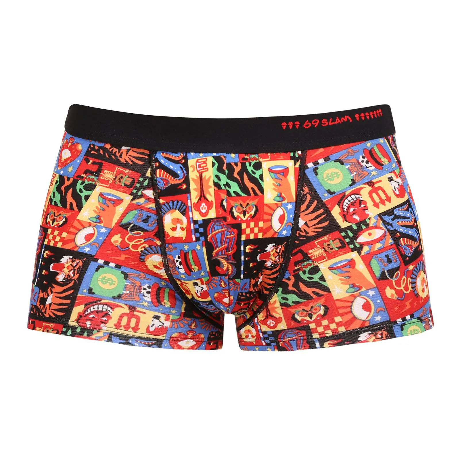 Pánské boxerky 69SLAM hip bamboo WEIRD BLOCK ELIJAH (MHBWBK-BB) M, trenky / trenýrky