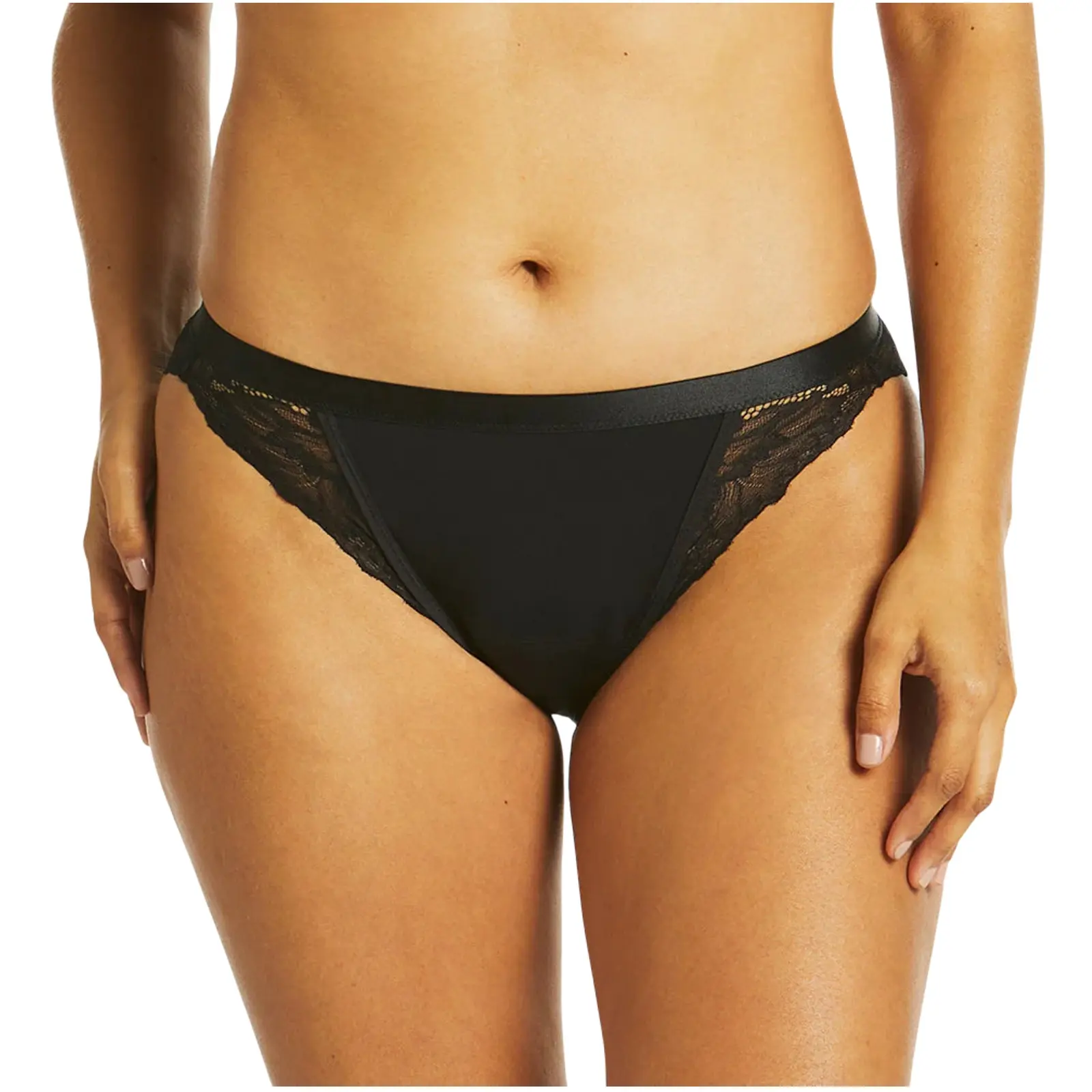 Menstruační kalhotky Love Luna černé LUXE Lace Midi Tanga Brief (LLUWLATA)