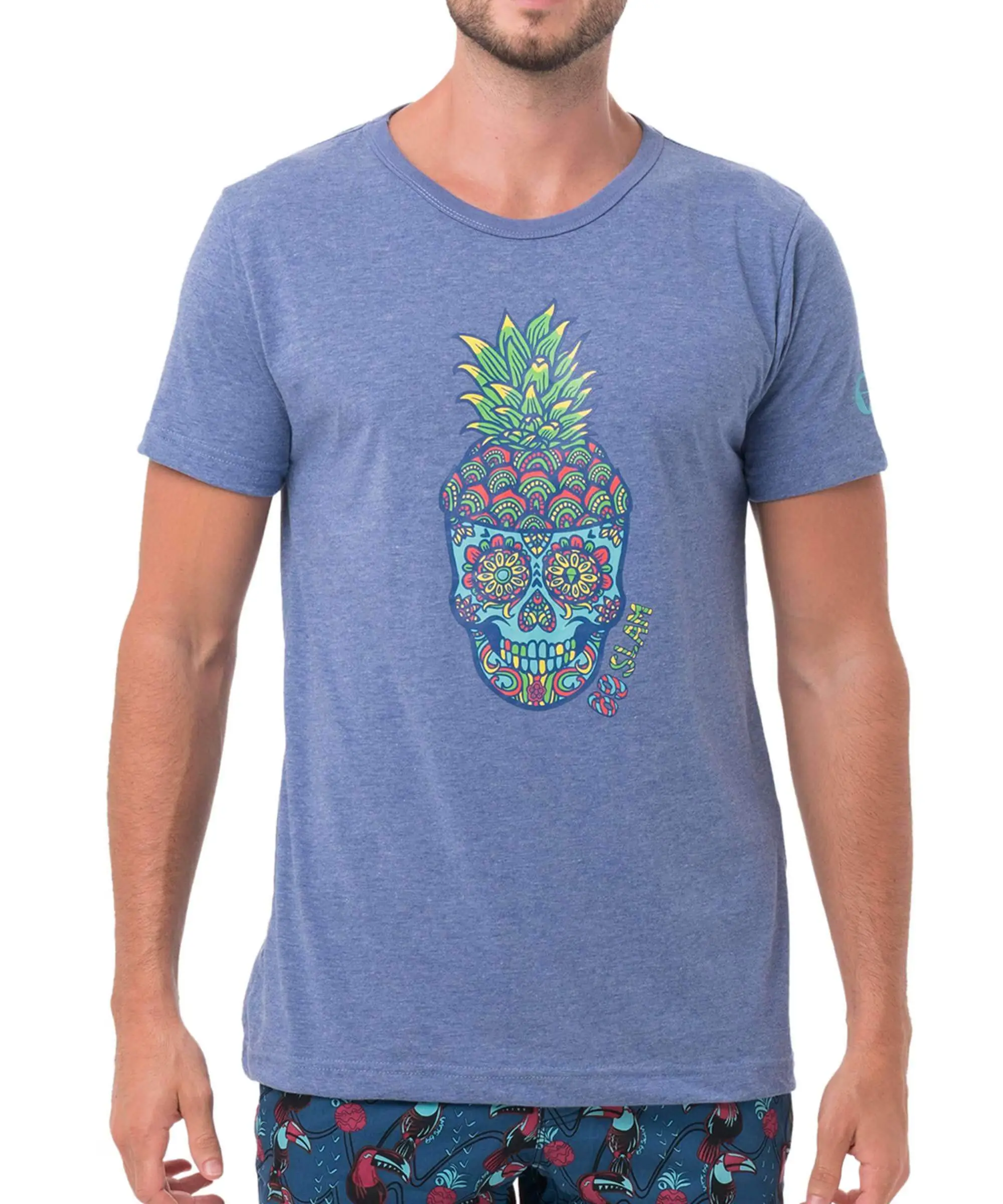 Pánské tričko 69SLAM PINE SKULL BLUE (MTGPLL-BN)