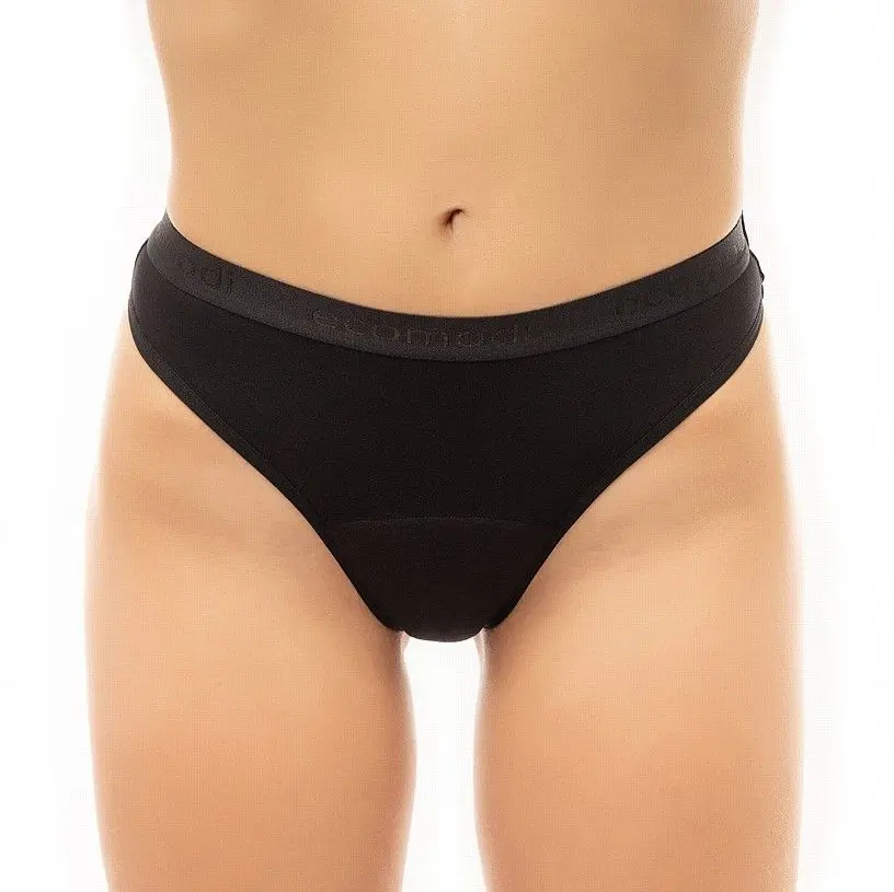 Menstruační tanga Ecomodi černé (T2B1X)