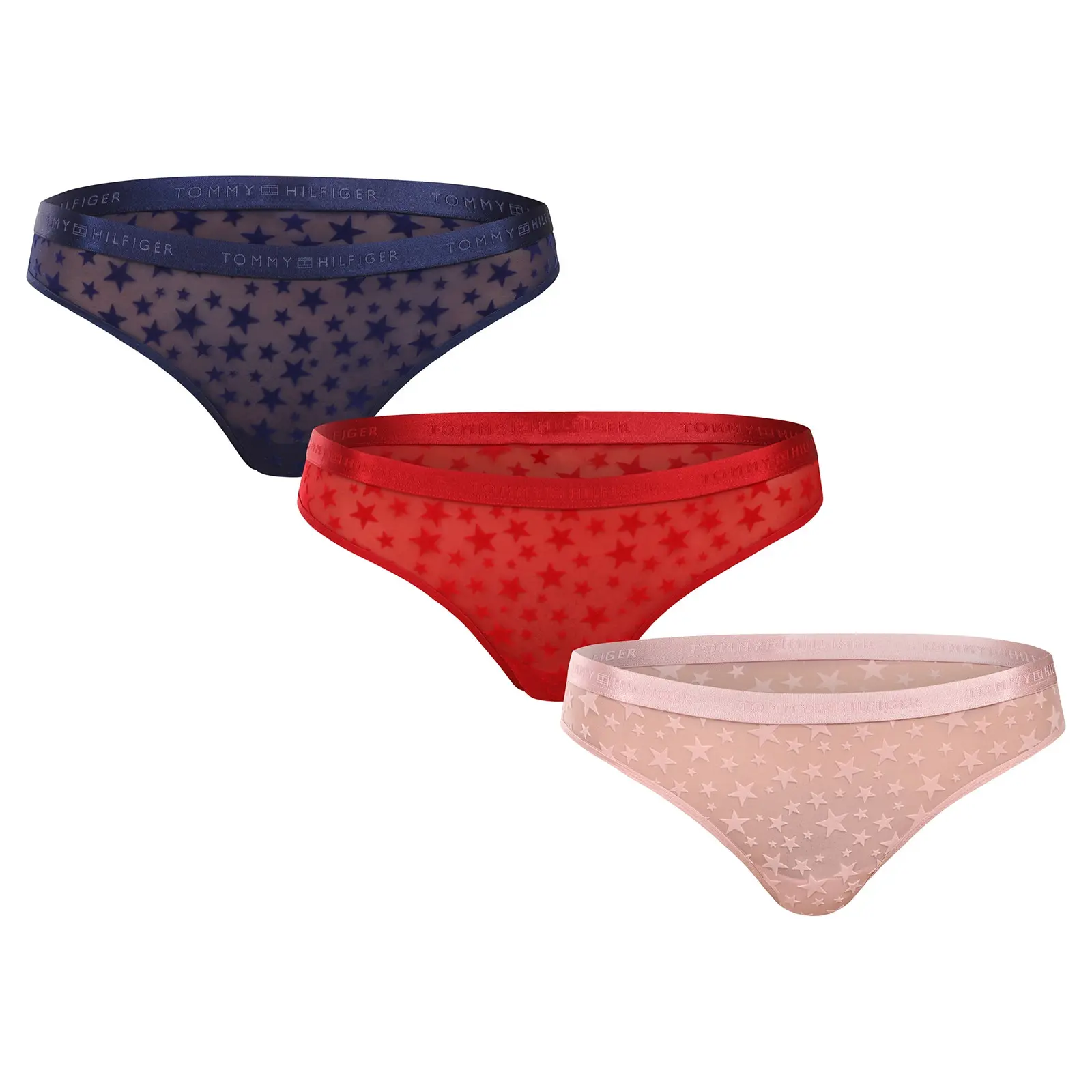 3PACK dámská tanga Tommy Hilfiger vícebarevná (UW0UW06135 0WJ)
