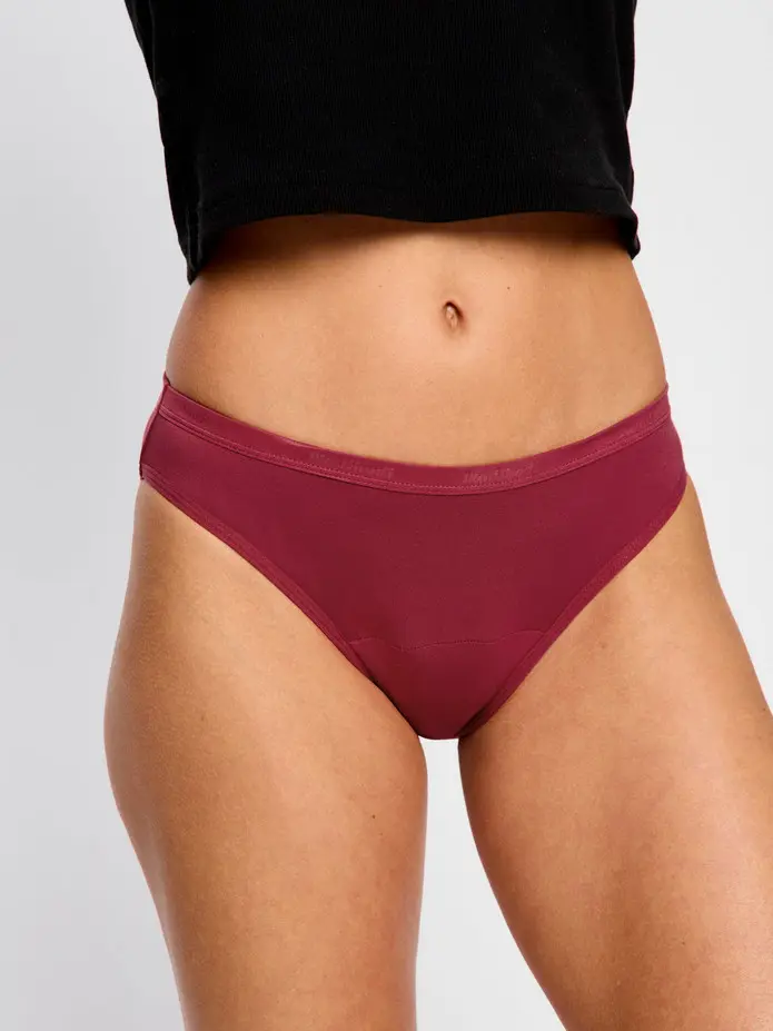Menstruační kalhotky Modibodi Classic Bikini Moderate Bud Red (MKMCBMBR)