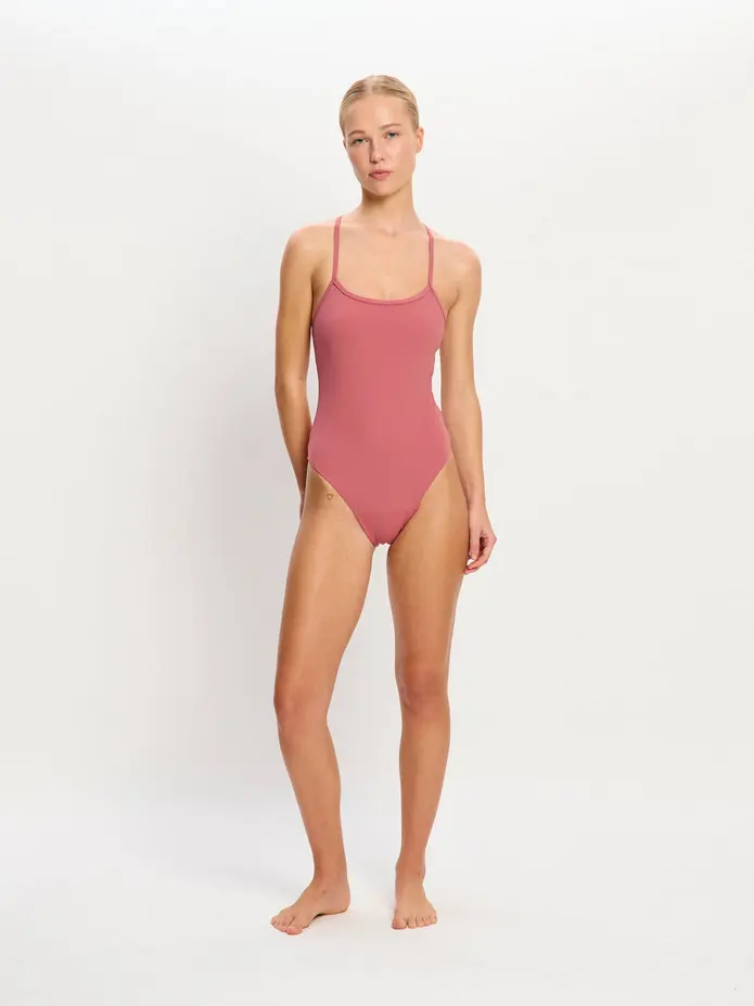 Menstruační plavky Modibodi Molokai X Back One Piece High Absorbency Mauve jednodílné (MPMMXBOPHAM)