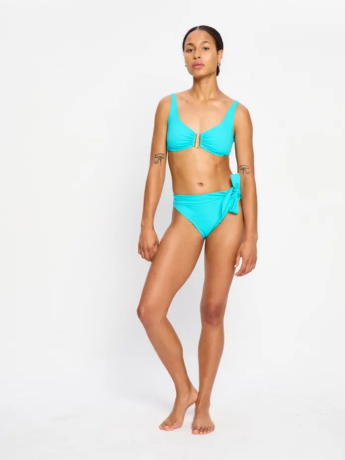 Plavky Modibodi Molokai Plunge Tie Back Top Ocean horní díl (PMMPTBTO)