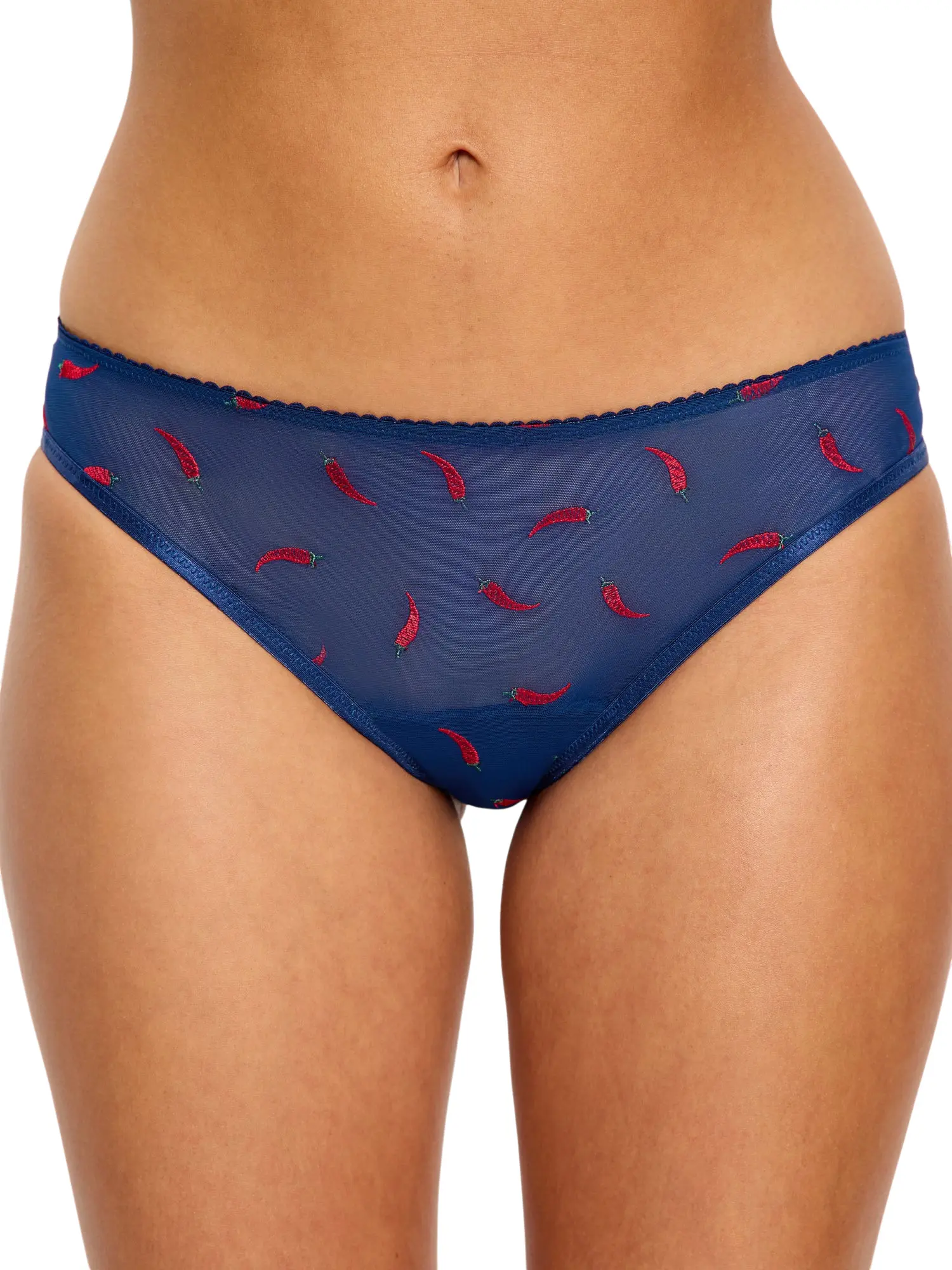 Menstruační kalhotky Modibodi lntimates V Day Cheeky Brief Light Navy Chilli (DKMIVDCBLVC)