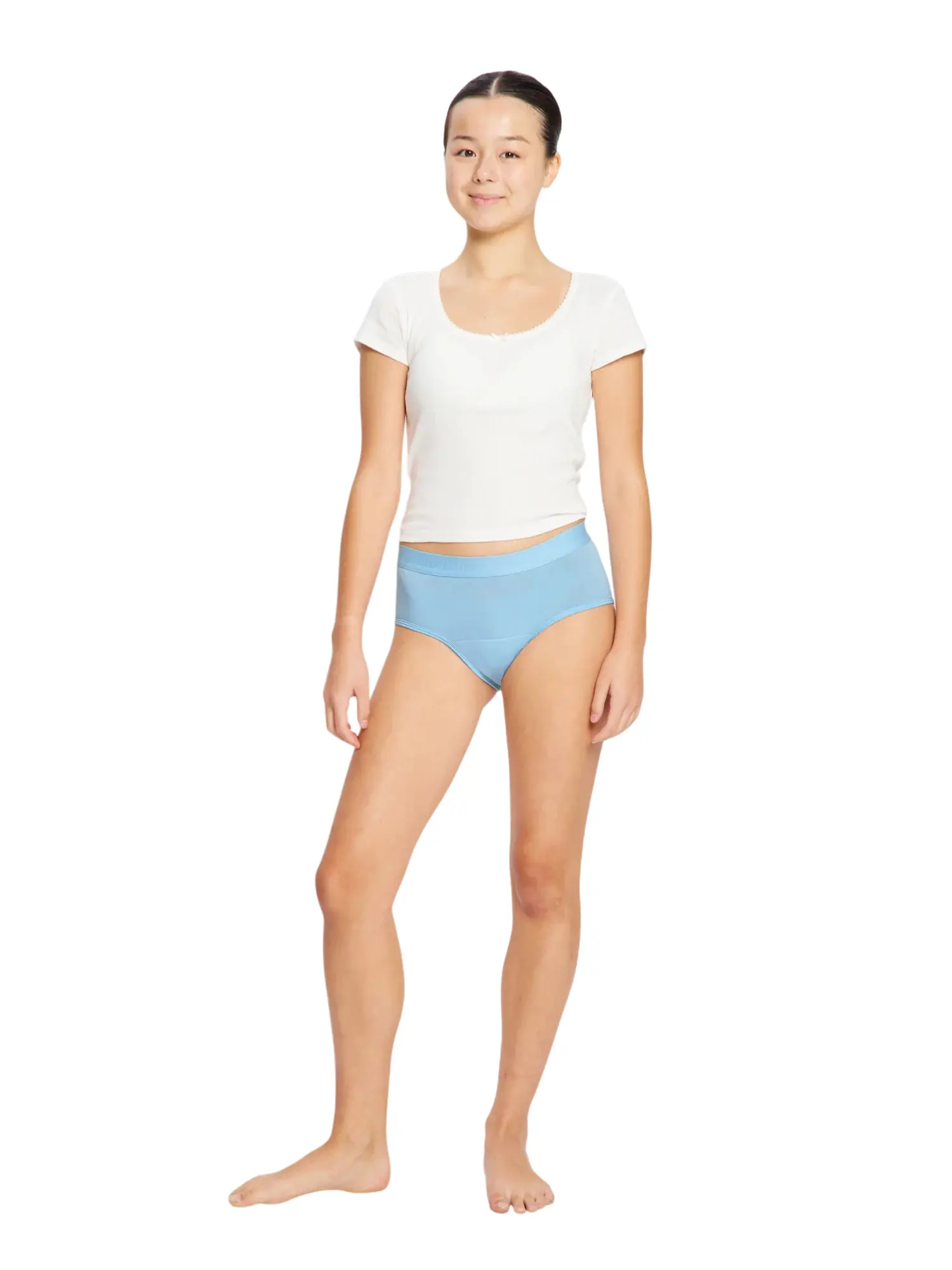 Dívčí menstruační kalhotky Modibodi Teen Hipster Boyleg Moderate Berry Blue Sorbet (DMKMTHBMBBS)