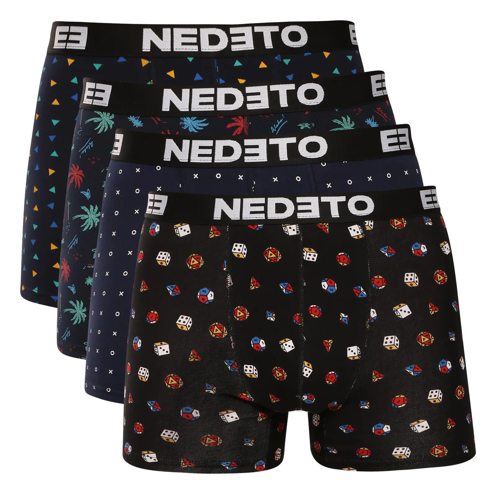 4PACK pánské boxerky Nedeto vícebarevné (4NBV4)