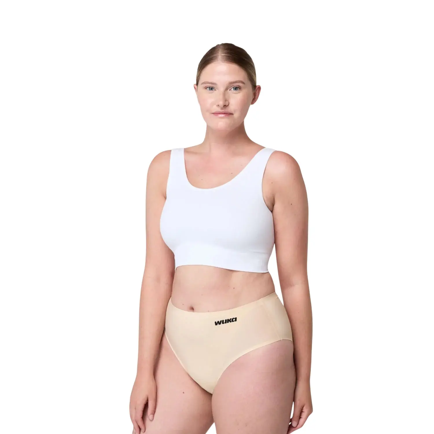 Menstruační kalhotky Wuka bezešvé Stretch Midi Brief Heavy béžové (WSBMBH-nude)
