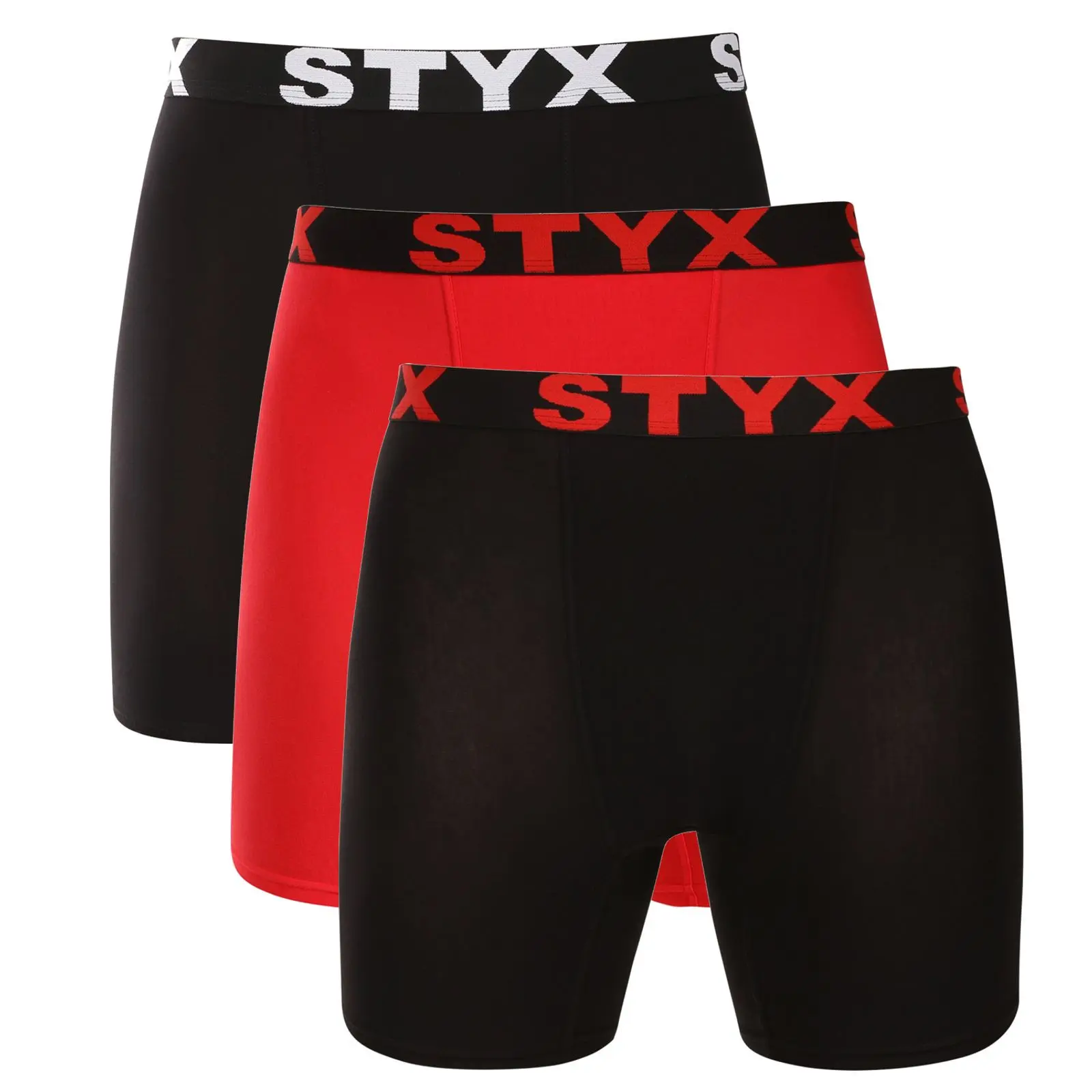 3PACK pánské boxerky Styx long sportovní guma vícebarevné (3UN09004) L, trenky / trenýrky