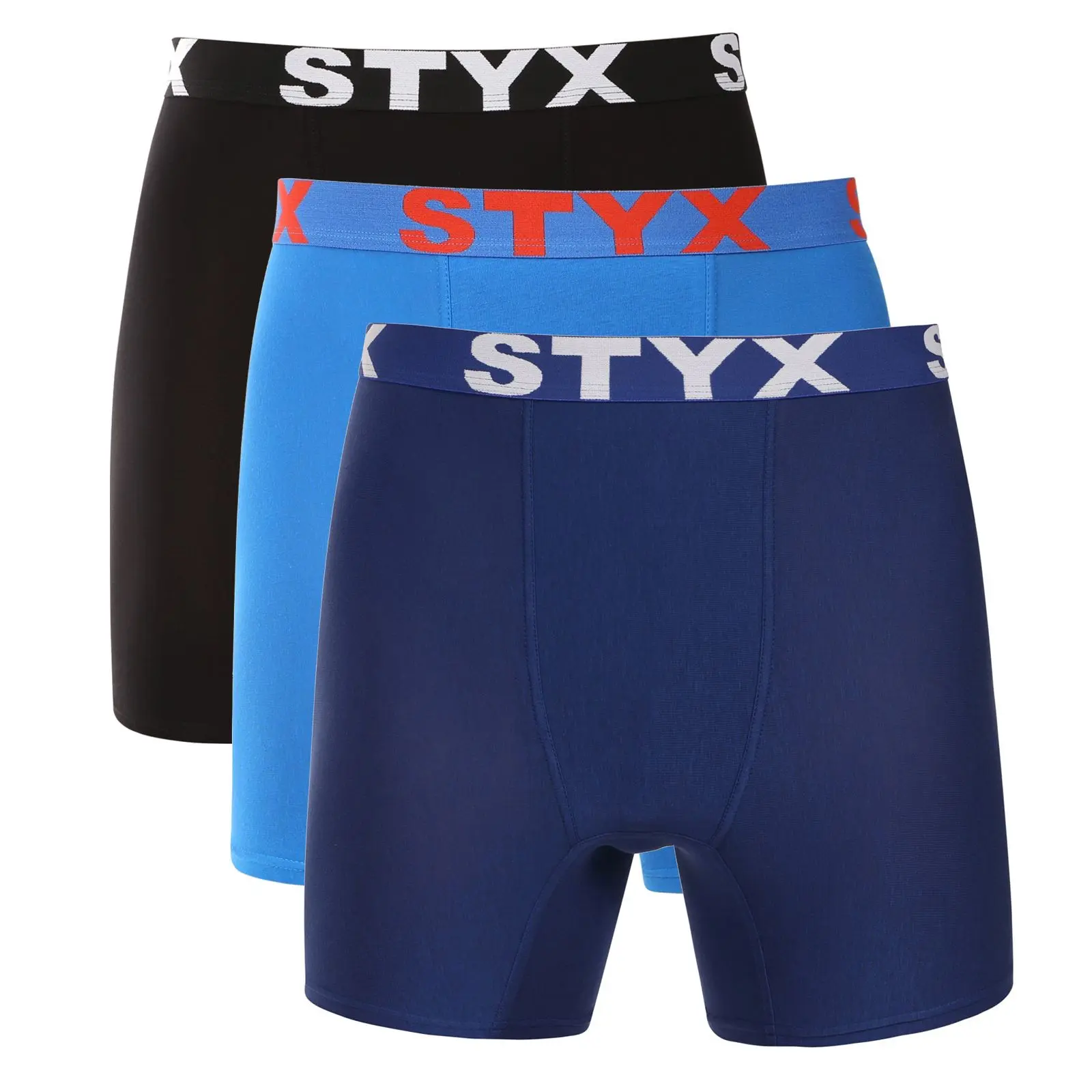 3PACK pánské boxerky Styx long sportovní guma vícebarevné (3UN09087) XL, trenky / trenýrky