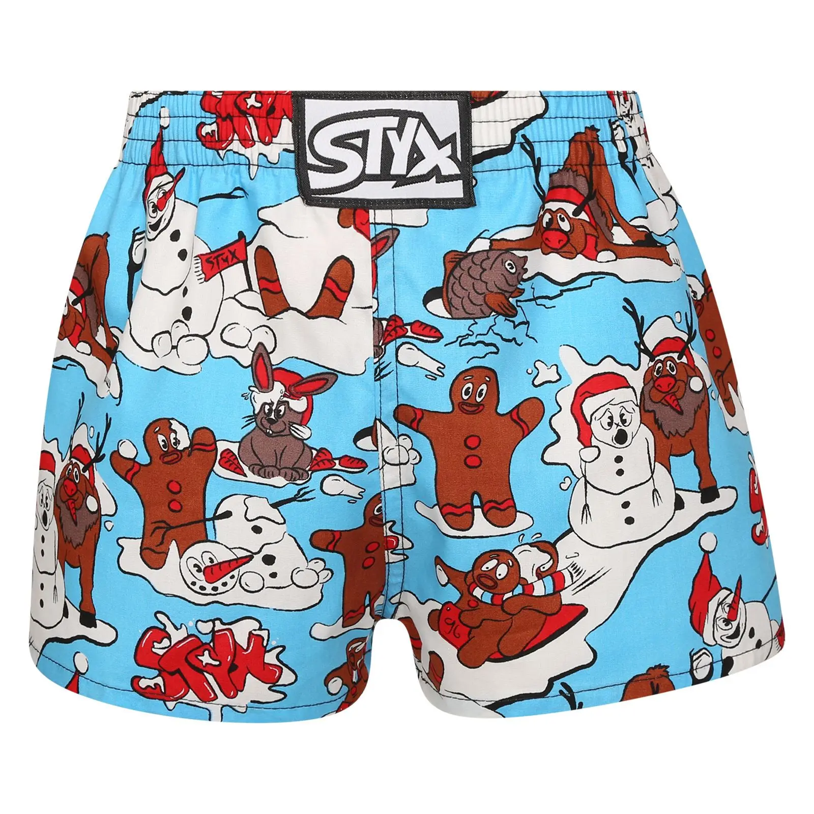 Dětské trenky Styx art klasická guma Vánoce zábava (J1958) 9-11 let, trenýrky