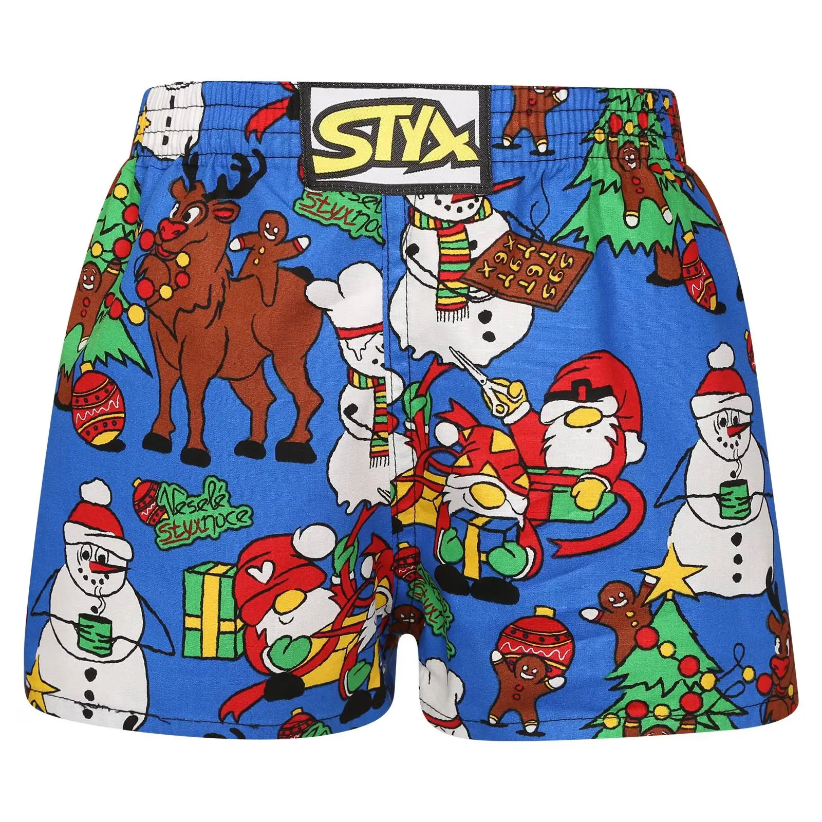 Dětské trenky Styx art klasická guma Vánoce pohoda (J1957)