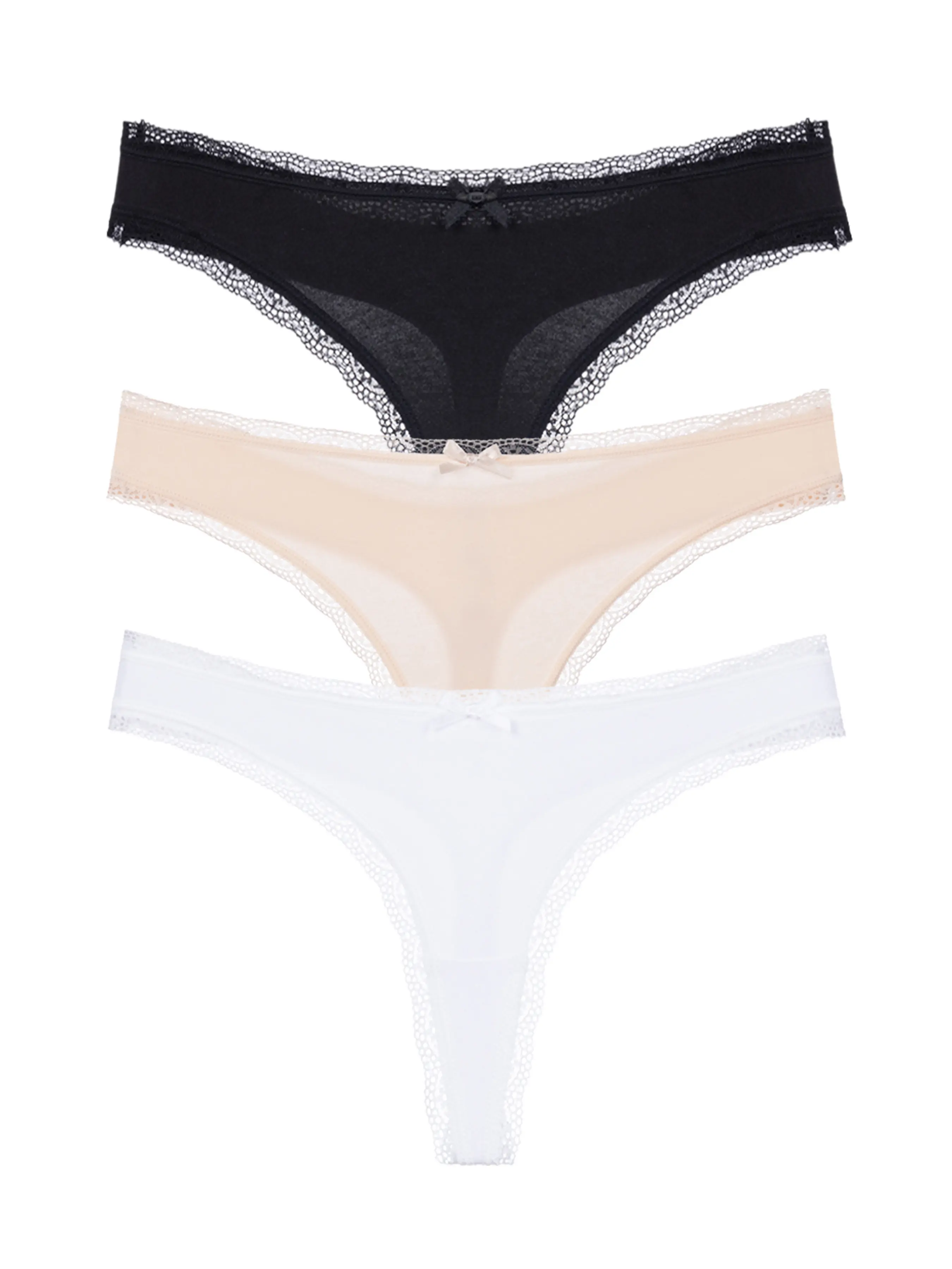 3PACK dámská tanga Dorina Essential Cotton vícebarevná (DCTH0013CO035-3X0190) XL