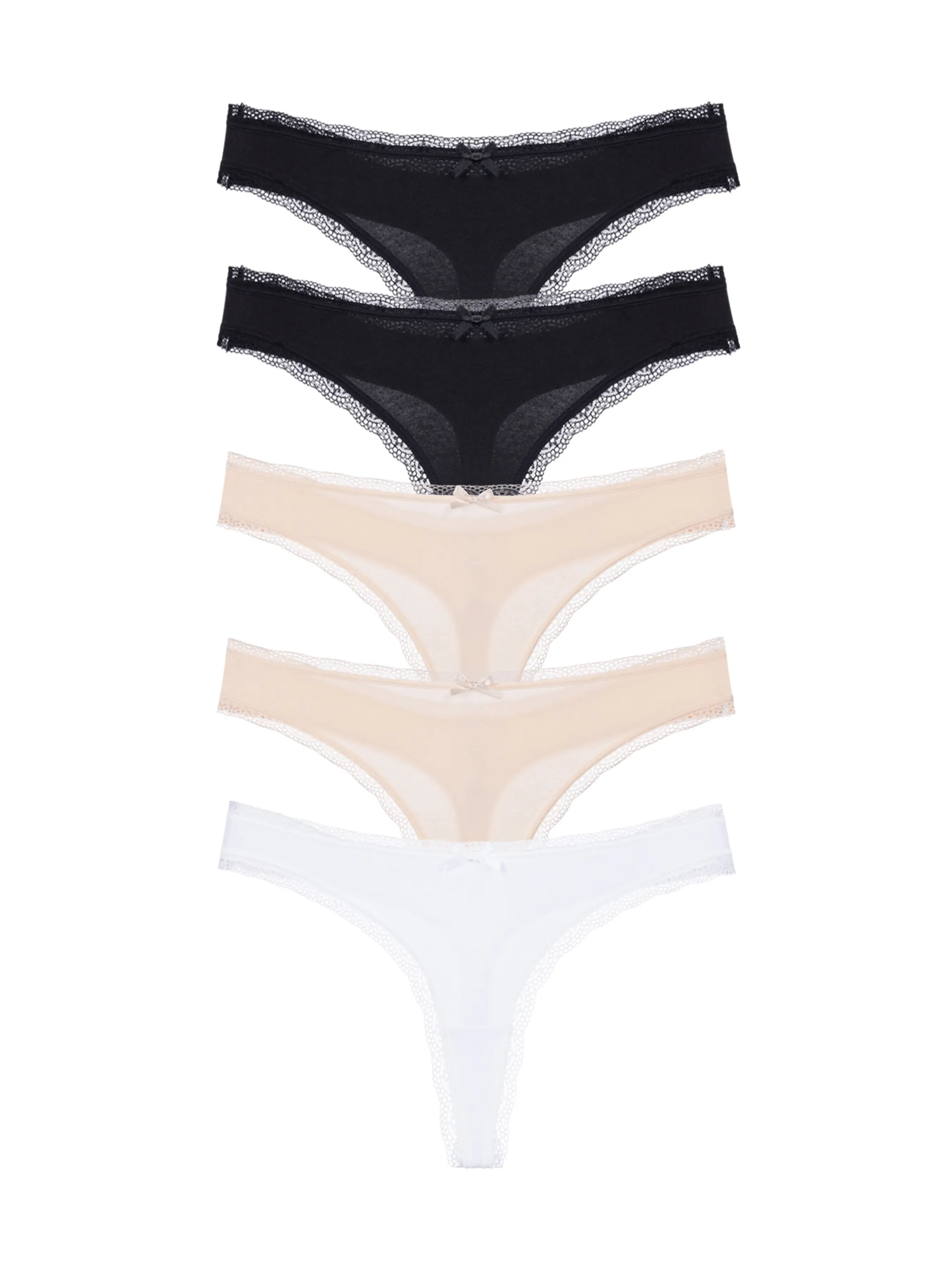 5PACK dámská tanga Dorina Essential Cotton vícebarevná (DCTH0013CO035-5X0039)