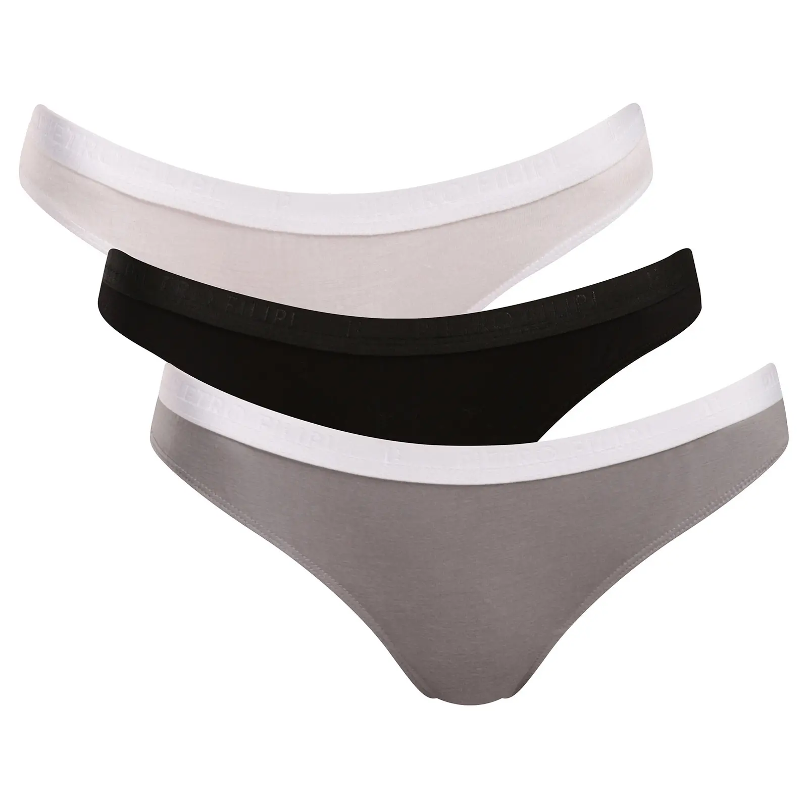 3PACK dámská tanga Pietro Filipi bambusová vícebarevná (3PLTV1) M