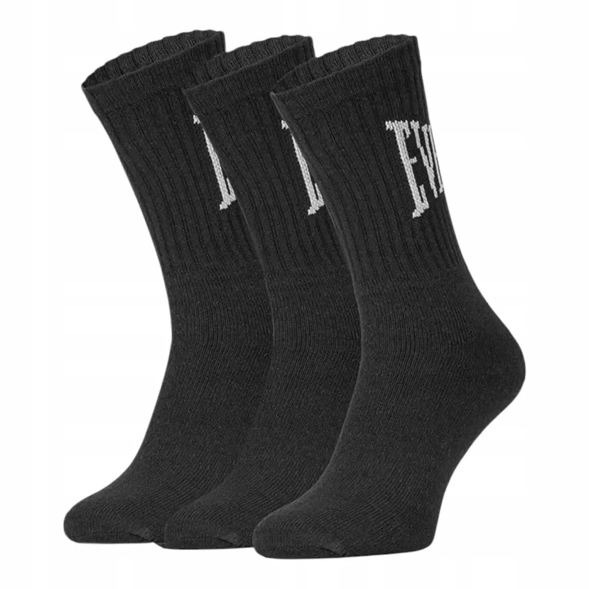 3PACK ponožky Everlast vysoké černé (SKT001-01)