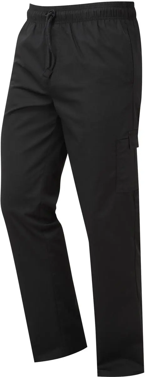 Kuchařské cargo kalhoty - black