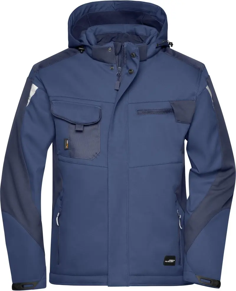 Pracovní zimní softshellová bunda - Strong - navy/navy