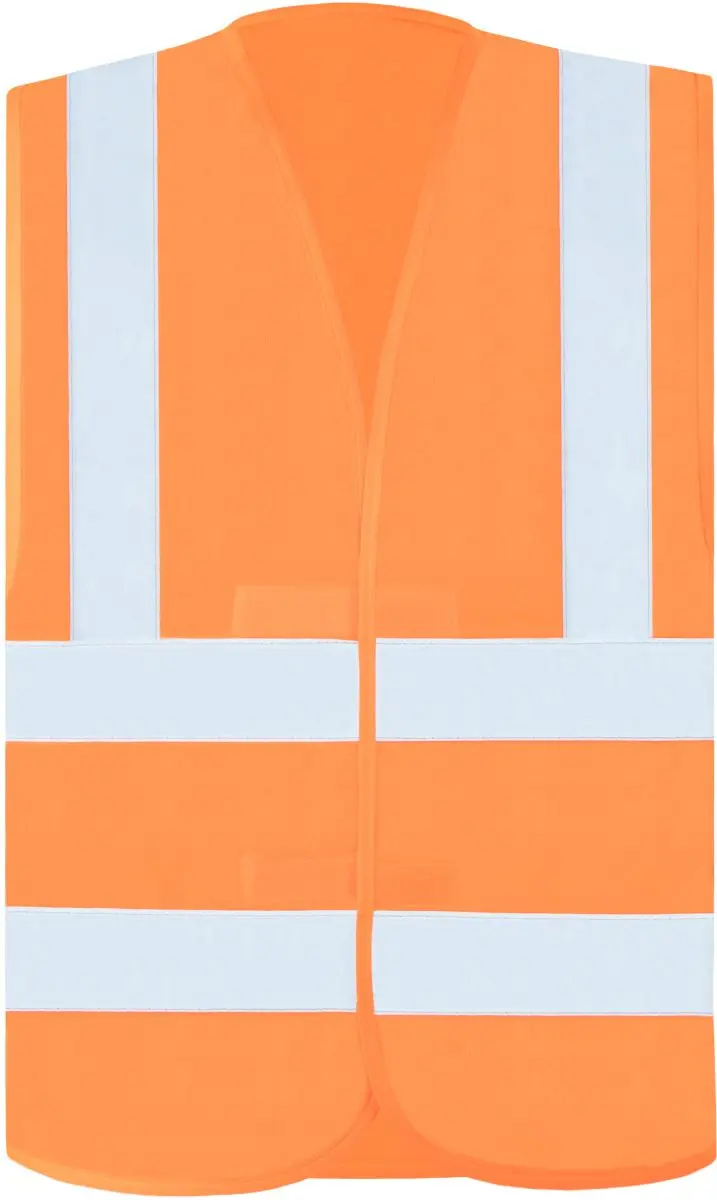 Vesta se čtyřmi reflexními pruhy - orange