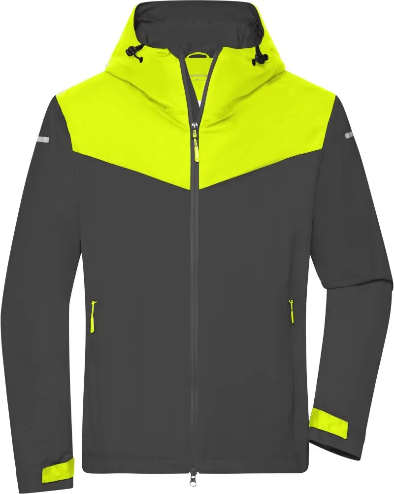 Pánská outdoorová softshellová bunda - carbon/bright yellow/carbon