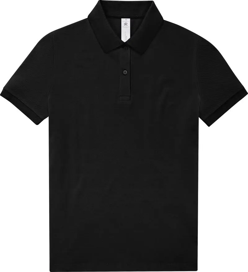 Dámské piqué polo z těžké bavlny - black