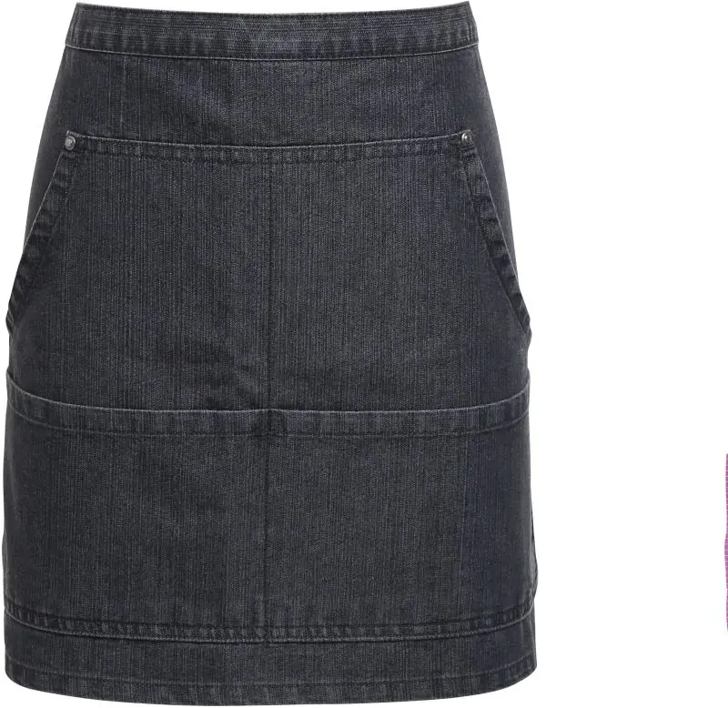 Denim zástěra do pasu krátká -