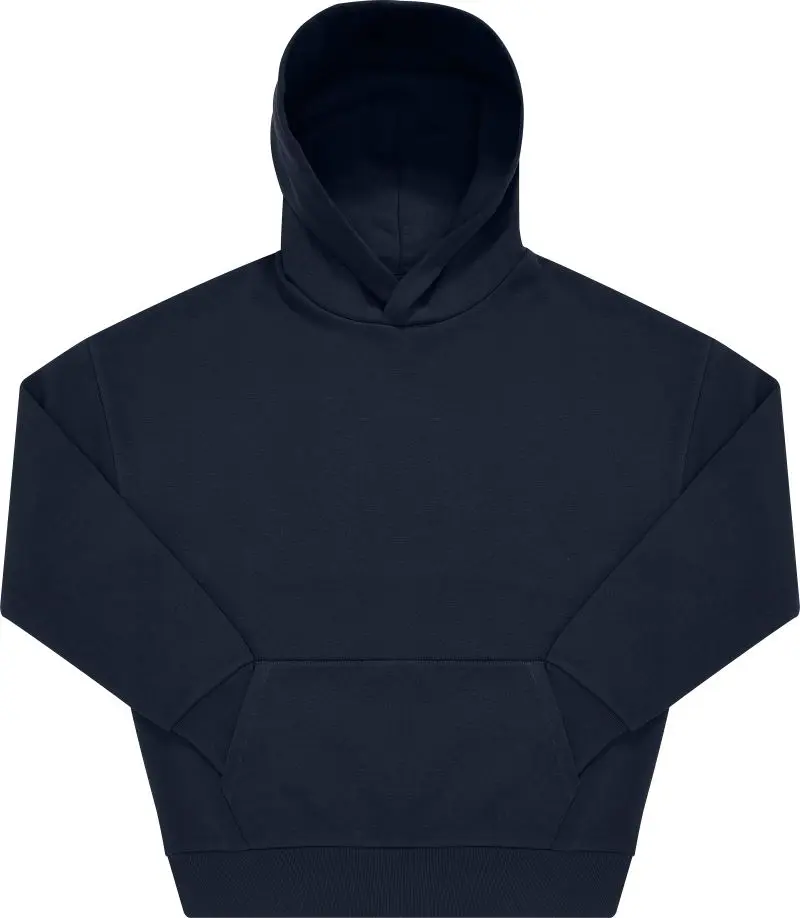 Oversize mikina s kapucí z těžké bavlny - navy
