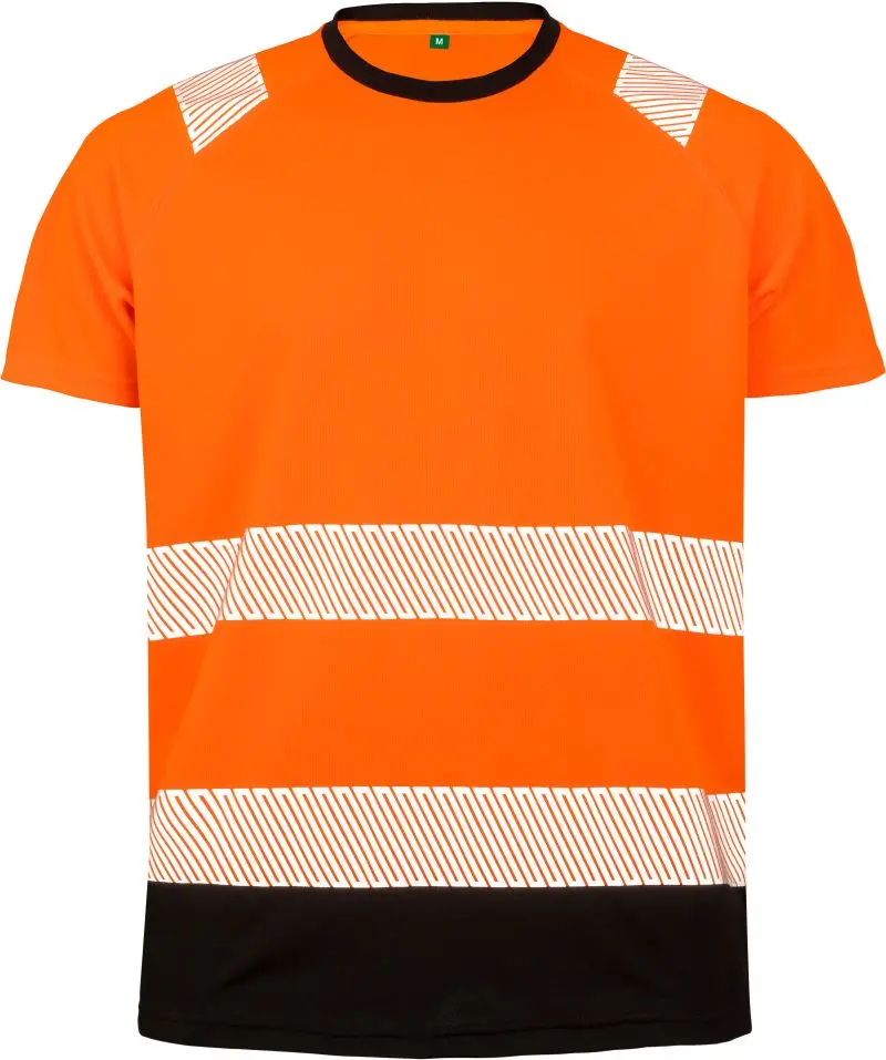 Bezpečnostní tričko - fluorescent orange/black