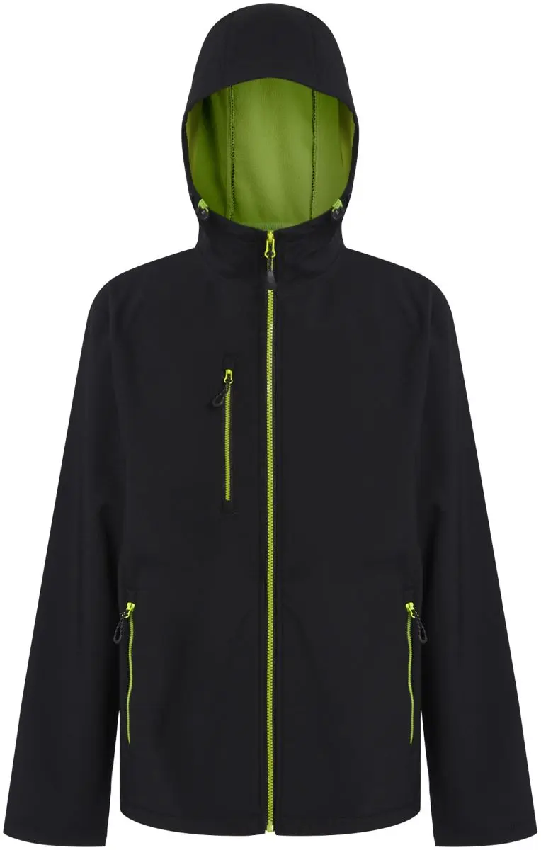 2-vrstvá softshellová bunda "Navigate" - black/lime green