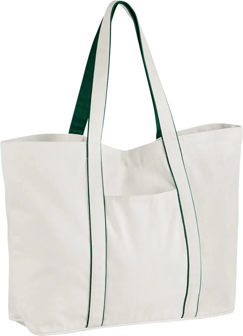 Velká taška "Courtside" - soft white/bottle green