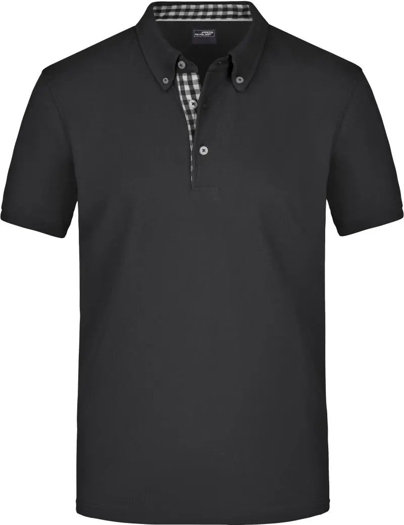 Pánské piqué polo button-down -