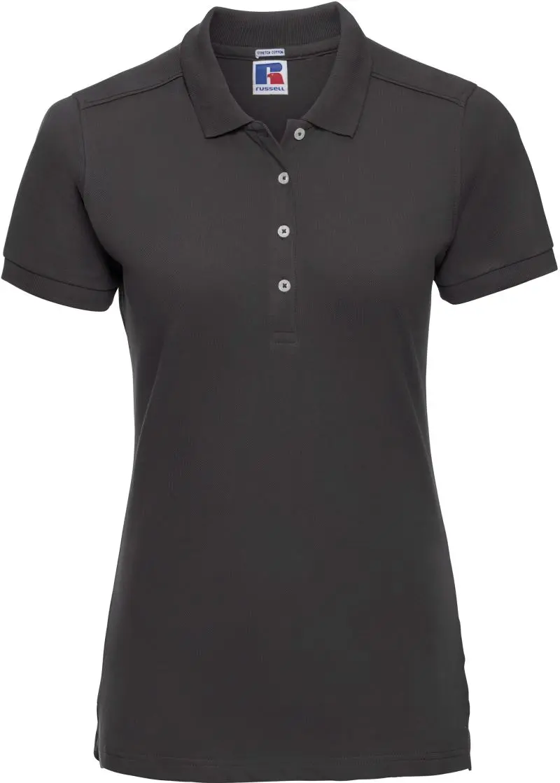 Dámské elastické piqué polo - black