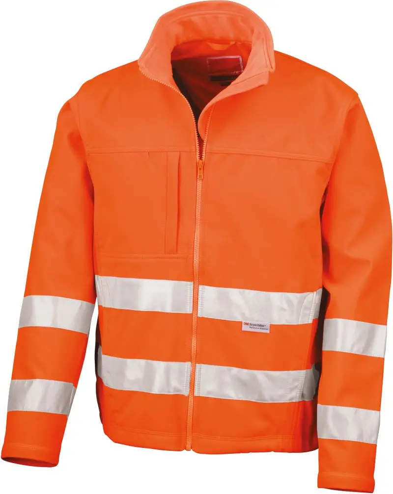 Bezpečnostní softshellová bunda - fluorescent
