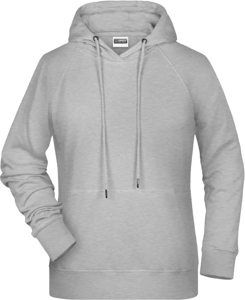 Dámská raglánová mikina s kapucí - grey heather