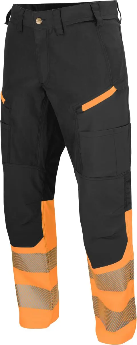 Strečové bezpečnostní kalhoty - orange/black