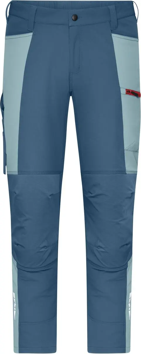 Unisex strečové pracovní kalhoty - deep blue/steel blue