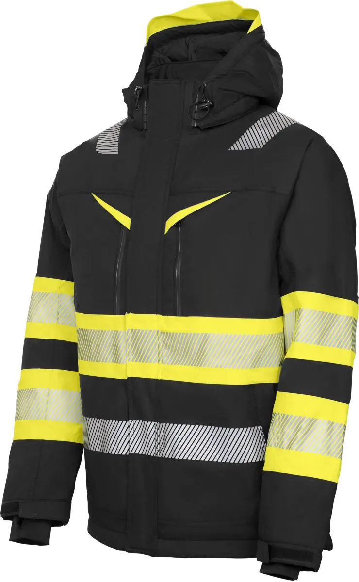 Voděodolná bezpečnostní bunda - hi vis yellow/black
