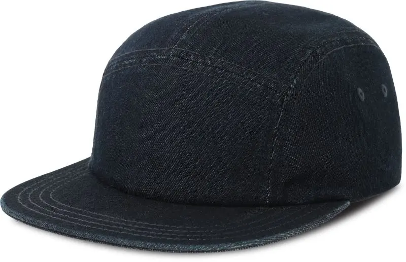 5 Panelová denim kšiltovka - dark denim