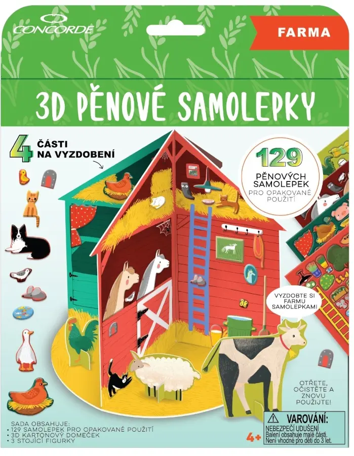 Concorde 3D pěnové samolepky - farma