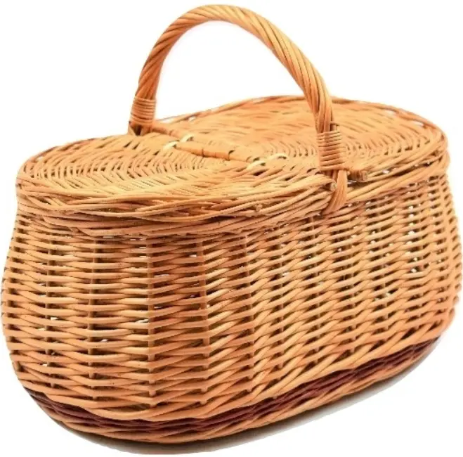 Proutěný piknikový koš střední