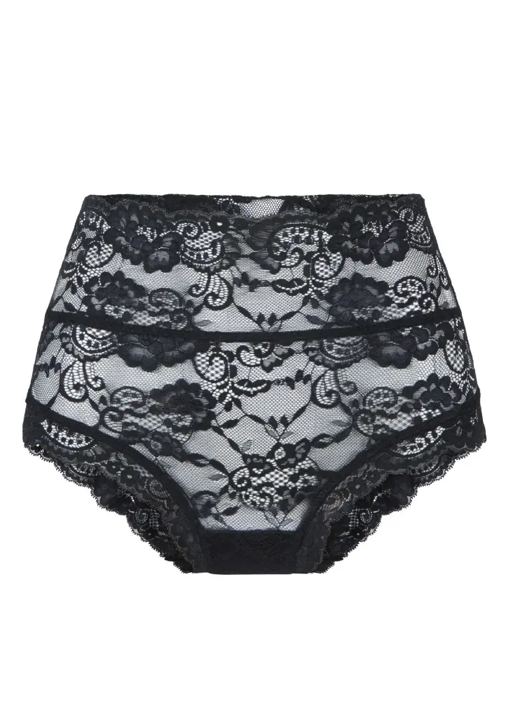 Dámské kalhotky LingaDore 1400B-2 High brief Barva: Černá, Velikost: L