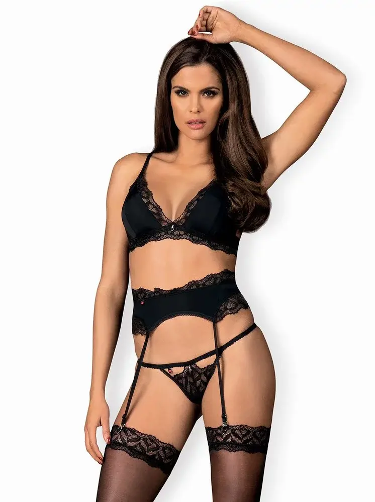 Smyslný set Arisha set with garter belt - Obsessive