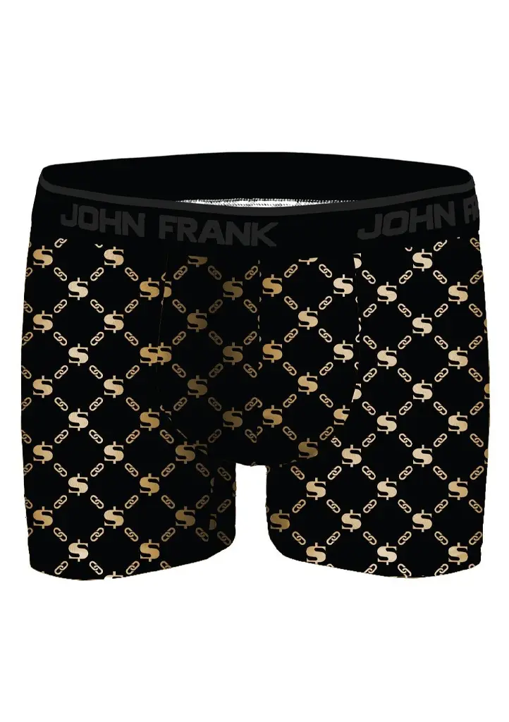Pánské boxerky John Frank JFBDMET101-CHAIN GOLD