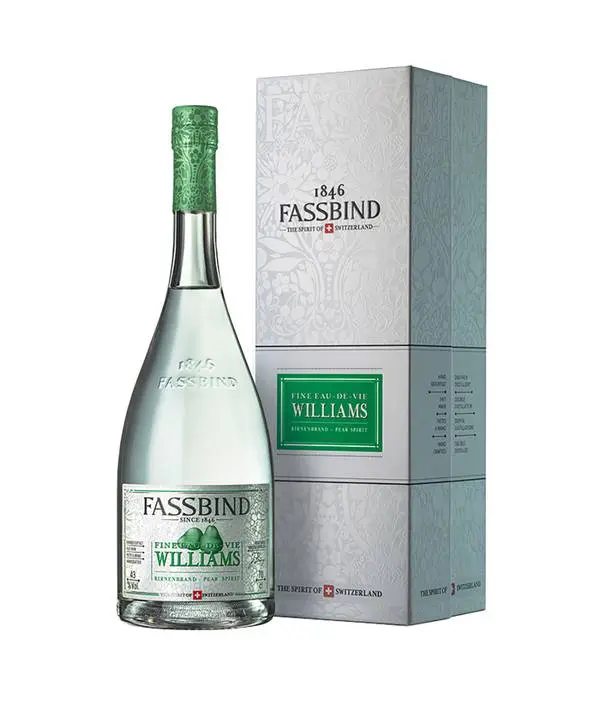 Fassbind Eau De Vie Williams Hruška 43% 0,7 l (karton)