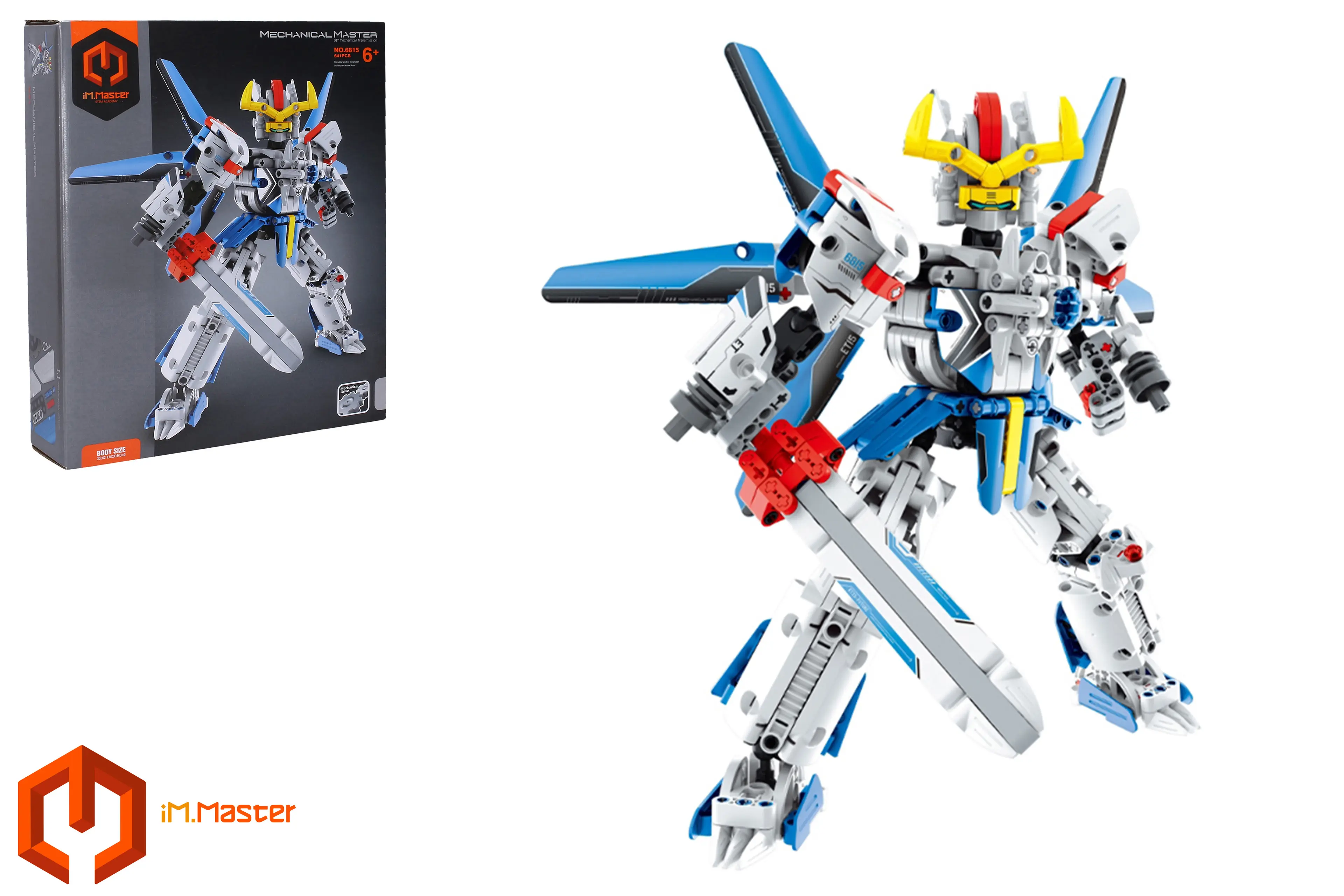 Stavebnice robot modrý 30 cm, Wiky kreativita, W028878