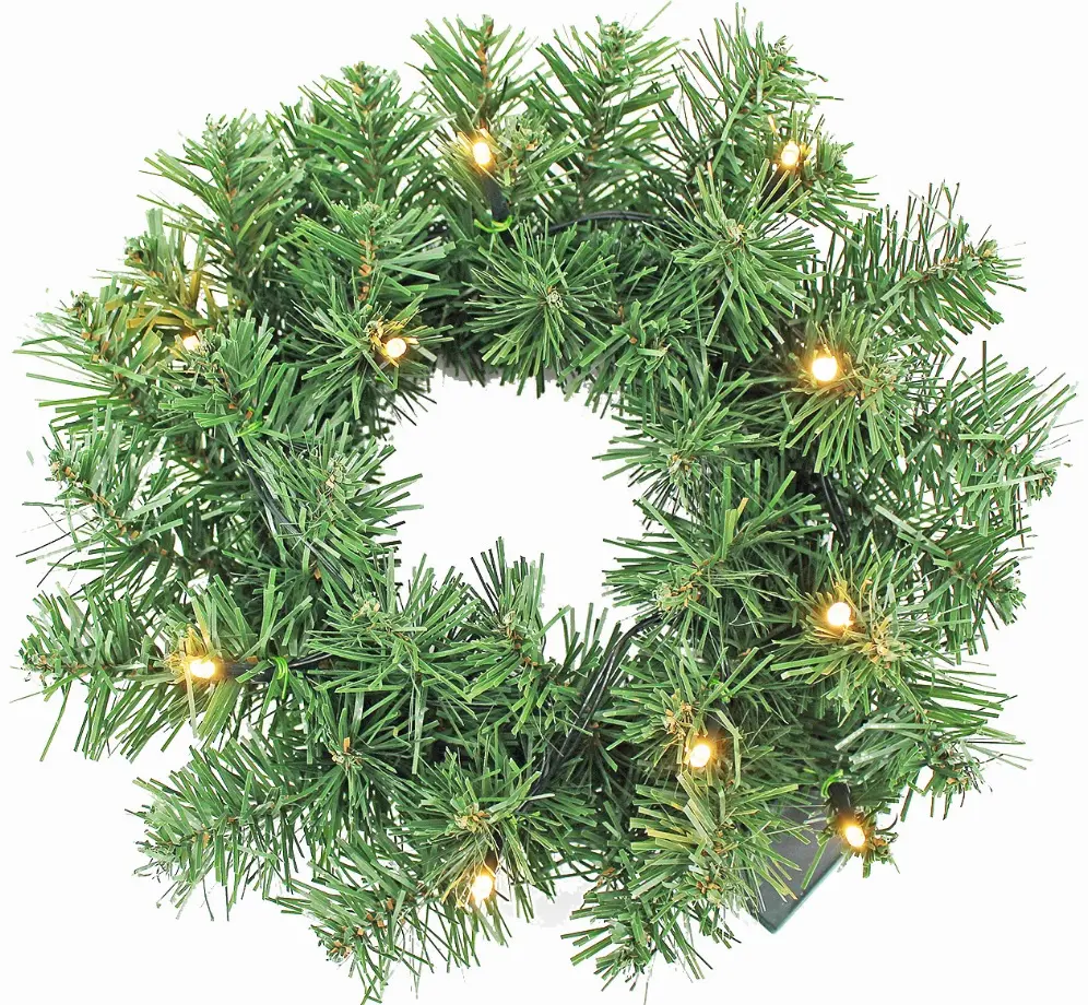 Věnec s osvětlením 10 LED, 30 cm