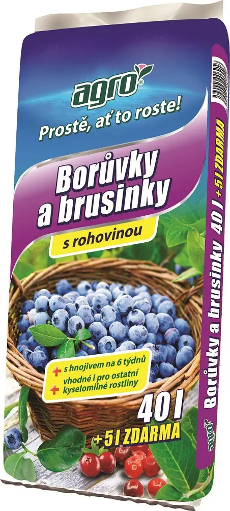 AGRO CS AGRO Substrát pro borůvky a brusinky 40 l + 5 l