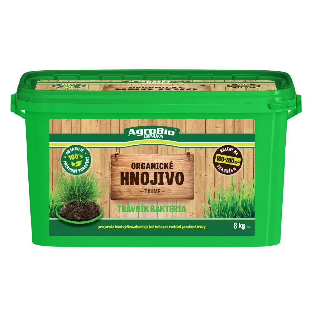 AgroBio TRUMF - Trávník bakteria organické trávníkové hnojivo 8 kg